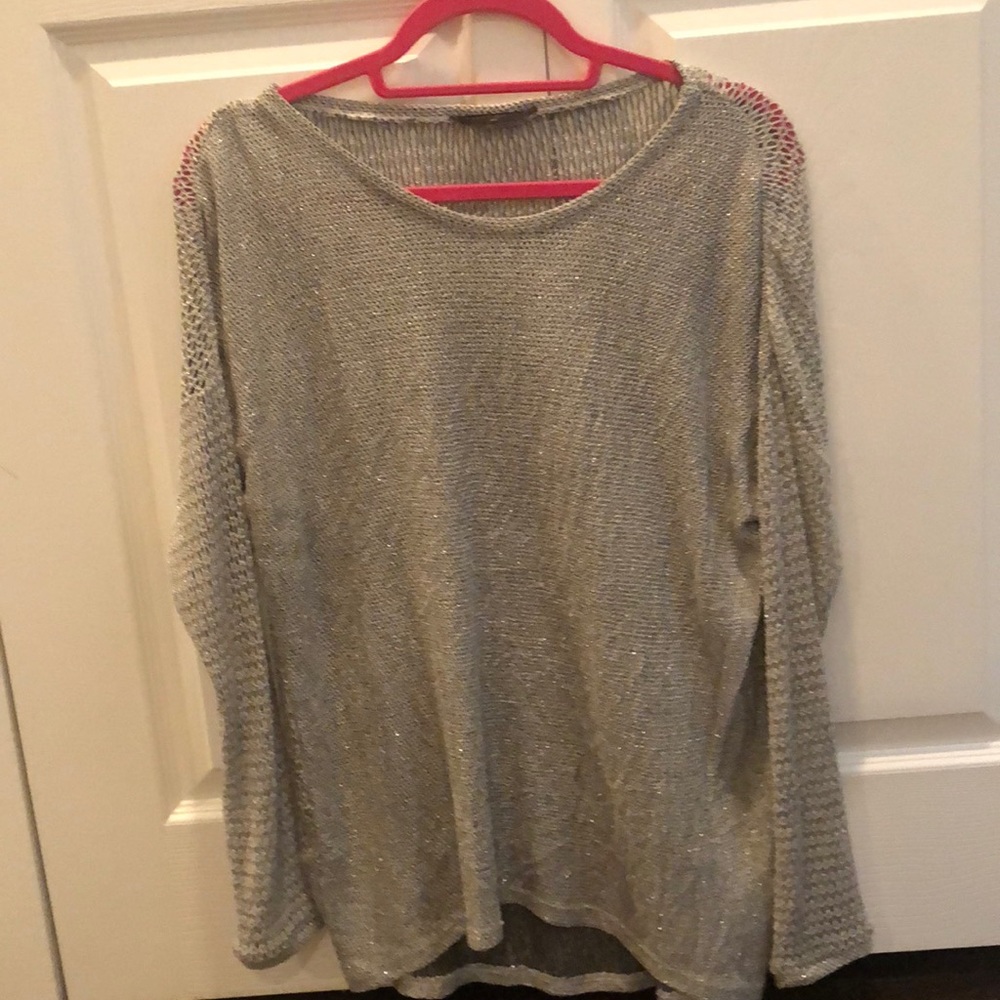 Generation love metallic knit top